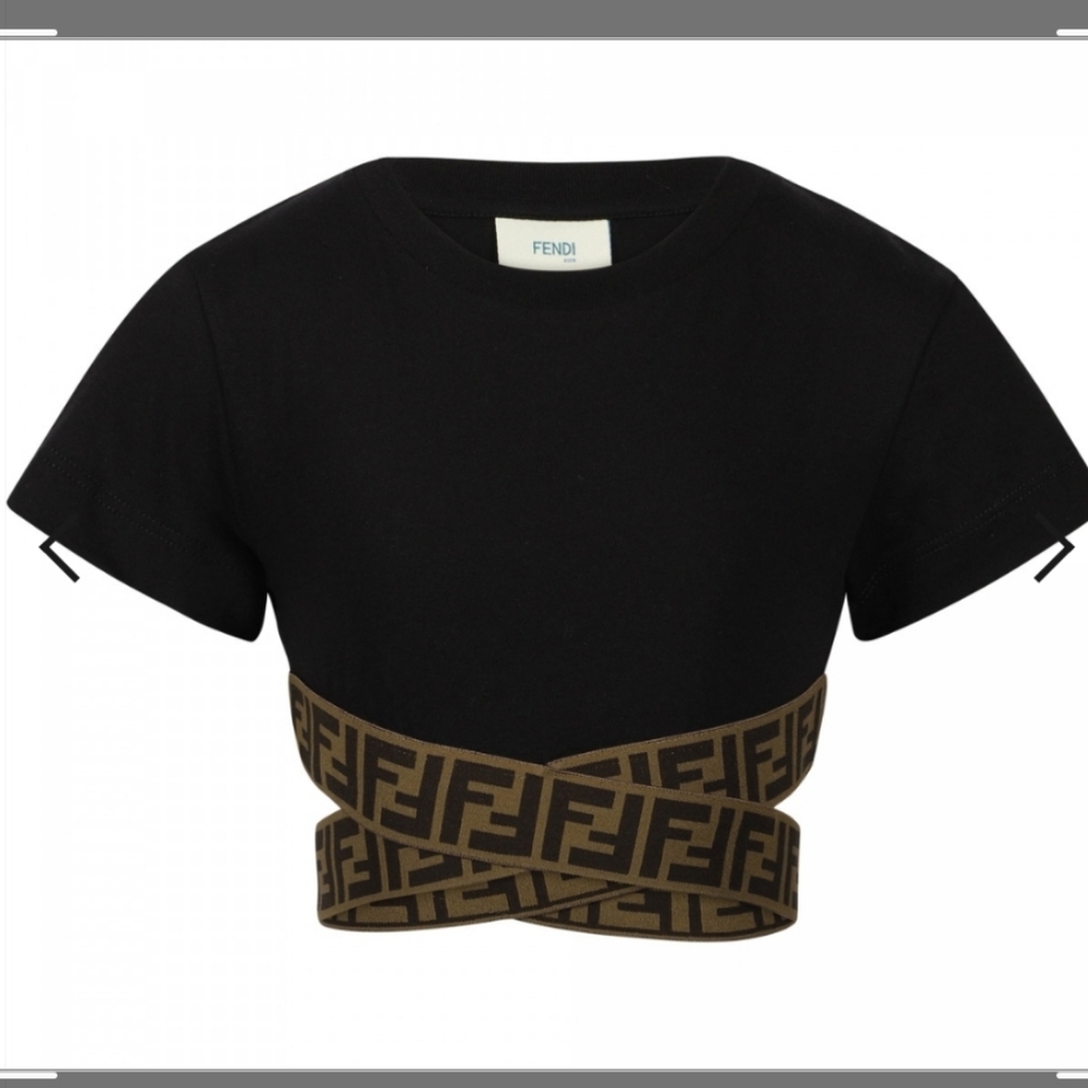 Fendi FF Cross strap crop top